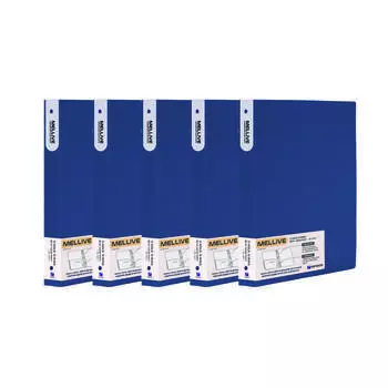 Папка-регистратор Melive с кольцами, темно-синяя, 5 шт.