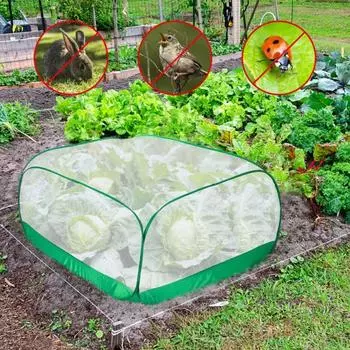 Мелкая сетка для защиты растений от птиц и животных, защитная сетка для растений, складная клетка для защиты фруктов, овощей, цветов и трав от животных S