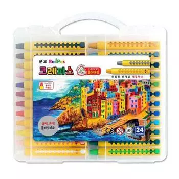 Мелки Munkyo Rail, 24 цвета, 1 шт., корейские игрушки