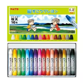 Мелки Pentel Zuko 16 цветов 5 штук PTCG1-16