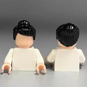 Мелкий строительный блок Миниатюрные аксессуары Волосы Шляпа Совместимый 15673 Гулька Голова Джизи 0.1 кг