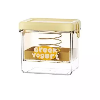 Мелкоячеистая греческая йогуртница круглый/квадратный разделитель йогурта кухонные принадлежности Square-Yellow