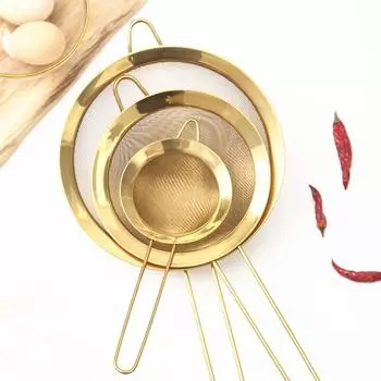 Мелкоячеистое сито из нержавеющей стали для масла, золотое сито для муки, сито, дуршлаг, сетчатый фильтр для муки, кофе, инструменты для выпечки, кухонные формы для выпечки