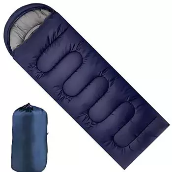 Mellbo Sleeping Sleeping Sleeping in the All Envelope Storage Bag Velcro Double 220 x Navy Bag, Bag, Camping, Outdoors, Car, Seasons, Type, Cushion, тёмно-синий