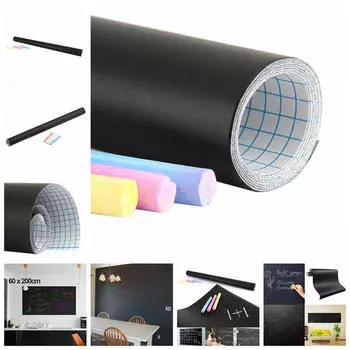 Меловая доска Классная виниловая наклейка на стену Наклейка Съемная классная доска 200X60 см