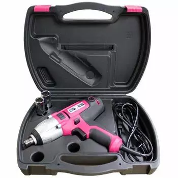 Meltec Tire Replacement Tool Electric Impact Wrench Meltec Socket Long Type AC100V Tightening 250N 2 Carbon Brushes Included FT-50P Size 19/21mm розовый