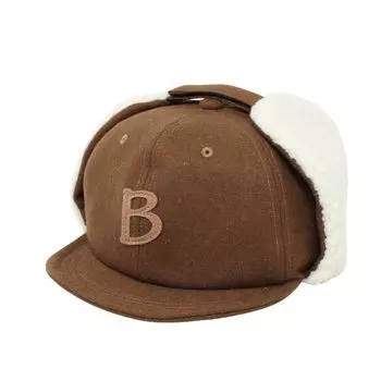 Melton Boa B Umpire Flap Flight Pilot Boa Wool Eararmuffs with Cold Unisex [Fabulous] Кепка, Кепка, Кепка, Eararmuffs, Fluffy, Fluffy, Ears, Hat, Осень/Зима, бежевый