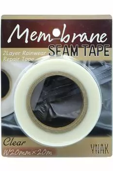 Мембранная лента YNAK для ремонта швов, защита от дождя, палатка не подходит для 2 слоев, ремонт швов, водонепроницаемость, меры по техническому обслуживанию, ширина 20 мм x 20 м, черная