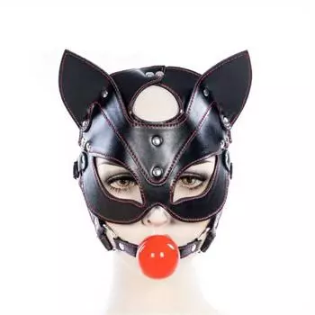 MEMIO, 1 шт., маска для рта из искусственной кожи и силикона, БДСМ, намордники для рта с шариком, удерживающая рот, секс-игрушки для пар One Size Fits All
