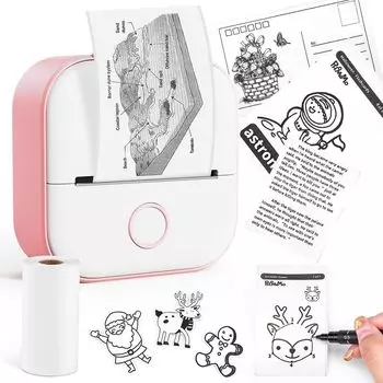 Memoking T02 Мобильный Мини Термоноутбук Исследование Для Смартфона Термофото Настоящее 53 мм 1 Рулон Бумага Розовый Принтер, Принтер, Принтер, Принтер,