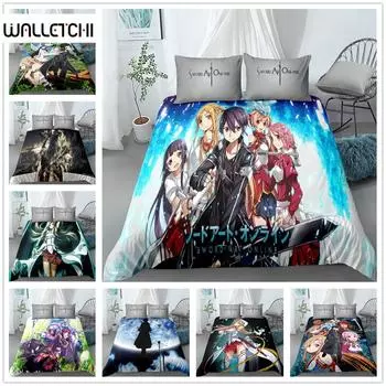 Memorable Game Duvet Cover Set UK Single Double King US Twin Full Queen Sword Art Bed Linen Set EU single(135x200cm)