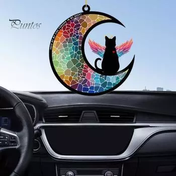 Мемориал для домашних животных «Ловец солнца», персонализированный мемориальный кулон для домашних животных, украшение для акрилового окна, подвесной «Ловец солнца» для кошек и собак Dog