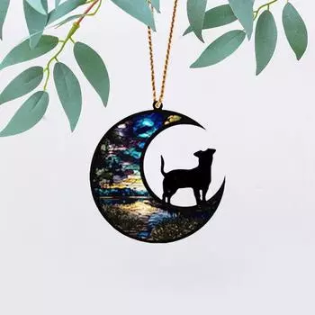 Мемориал для собаки «Ловец солнца» со шнурком, персонализированный ручной работы, подвесной кулон «Ловец солнца», посвященный потере питомца, подарок сочувствия B