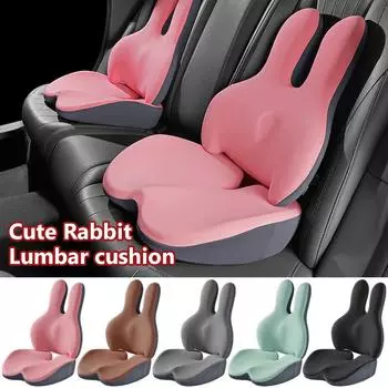 Memory Foam Car Booster Seat Cushion Cartoon Rabbit Car Universal Seat Boost Pad Backrest Thickened Heightening Boost Mat