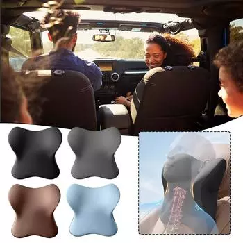 Memory Foam Car Seat Lumbar Headrest Pillow Neck Protection Support Latex Cushion Interior Accessory Seat Lumbar Back Car W S2A5