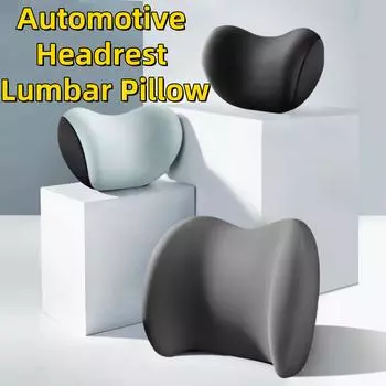 Memory Pillow Car Headrest Lumbar Shoulder Pillow Memory Foam Headrest Lumbar Car Cushion Cushion Seat Cushions