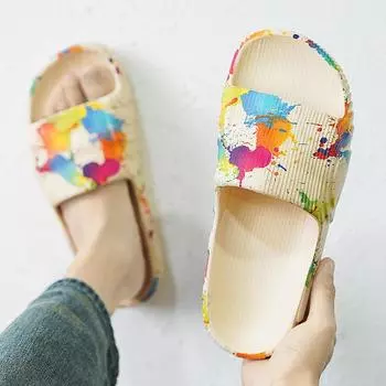 Men and Women Bathroom Family Slippers Casual Fashion Sports sandals non-slip flip-flops Beach couple flip-flops 35-36