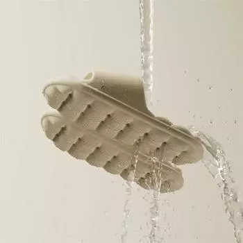 Men Anti-slip Water Leakage Summer EVA Slippers Women Lightweight Bathroom Quick-drying Massage Sandal Couple Indoor Home Shoes 40-41 темно-серого