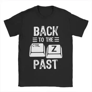 Men Back To The Past T Shirt Pure Cotton Tops Crazy Short Sleeve Crewneck Tee Shirt New Arrival T-Shirt S чёрный