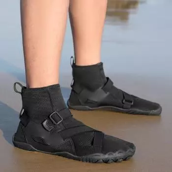 Мужские босоножки на плоской подошве с широкими ладонями для вождения Женская обувь с высоким берцем для плавания в воде Обувь для йоги и фитнеса Большой размер EU: 39 чёрный