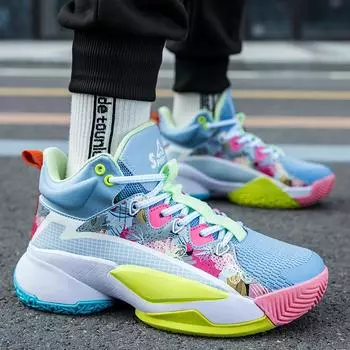 Men Basketball Shoes Cushioned Flat Sneaker Lace Up Comfortable Train Athlete High Quality Sport Shoe Casual Outdoor Sneakers 45 36