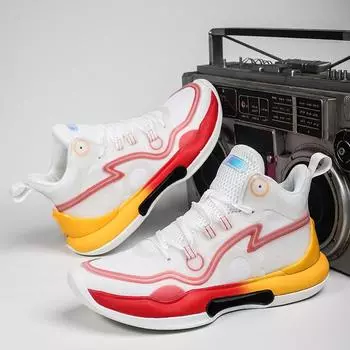 Men Basketball Shoes Cushioned Sneaker Fashion Train Athlete High Quality Sports Shoes Fluorescence Light Casual Sneakers 35-45 35 зелёный