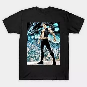 Мужская черная футболка с принтом, очень большая футболка Namor, хлопковая футболка с принтом на бумаге для переноса без вырезов S чёрный