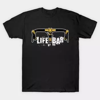 Мужчины Черная футболка с принтом Super Large TShirt жизнь в баре No-Cut Трансферная бумага с принтом Хлопковая футболка S чёрный