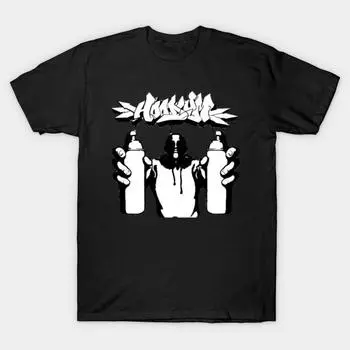 Мужская черная футболка с принтом, супербольшая футболка, hoodlum, хлопковая футболка с принтом на бумаге для переноса без вырезов S чёрный