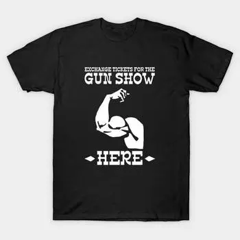 Men Black Print T-shirt Super Large TShirt the-gun-show No-Cut Transfer Paper Print Cotton Tshirt S чёрный