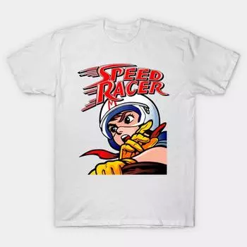 Мужская черная футболка с принтом Супербольшая Футболкагонщик спиди Принт на трансферной бумаге без обрезки Хлопковая футболка S белый