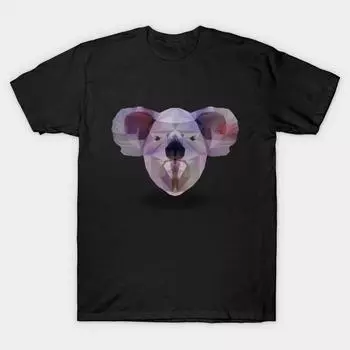 Men Black Print T-shirt Super Large TShirt colorful-koala No-Cut Transfer Paper Print Cotton Tshirt S чёрный