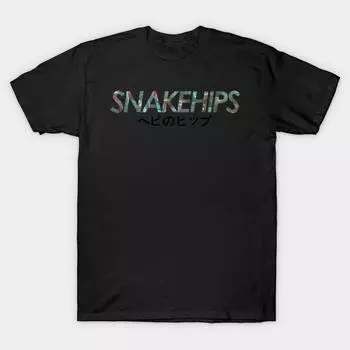 Men Black Print T-shirt Super Large TShirt snakehips-music No-Cut Transfer Paper Print Cotton Tshirt S чёрный