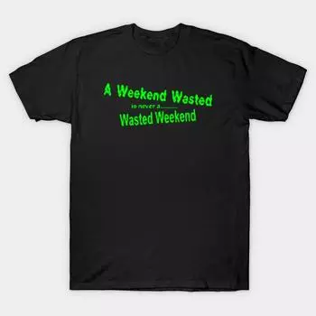 Men Black Print T-shirt Super Large TShirt a-weekend-wasted No-Cut Transfer Paper Print Cotton Tshirt S чёрный