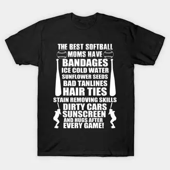 Men Black Print T-shirt Super Large TShirt the-best-softball-moms No-Cut Transfer Paper Print Cotton Tshirt 5XL чёрный