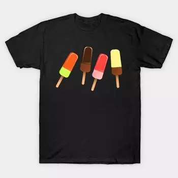Men Black Print T-shirt Super Large TShirt limited-edition-exclusive-more-ice-cream-o No-Cut Transfer Paper Print Cotton Tshirt 2XL чёрный