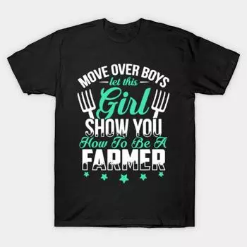 Men Black Print T-shirt Super Large TShirt let-this-girl-show-you-how-to-be-farmer No Cut Transfer Paper Print Cotton Tshirt 4XL чёрный