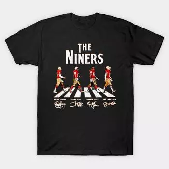 Men Black Print T-shirt Super Large TShirt The Niners No-Cut Transfer Paper Print Cotton Tshirt S чёрный