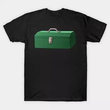 Men Black Print T-shirt Super Large TShirt glitch-miscellaneousness-bag-toolbox-green No Cut Transfer Paper Print Cotton Tshirt XL чёрный