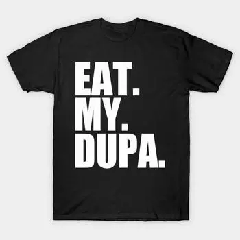 Men Black Print T-shirt Super Large TShirt eat-my-dupa No Cut Transfer Paper Print Cotton Tshirt 4XL чёрный