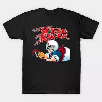 Men Black Print T-shirt Super Large TShirtGo Speed Racer No-Cut Transfer Paper Print Cotton Tshirt M чёрный