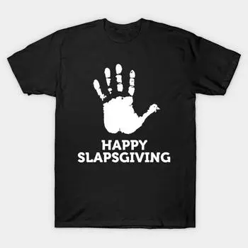 Men Black Print T-shirt Super Large TShirt happy-slapsgiving No-Cut Transfer Paper Print Cotton Tshirt S чёрный