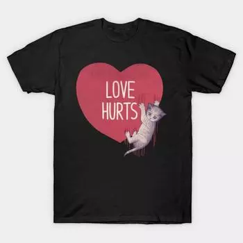 Men Black Print T-shirt Super Large TShirt love-hurts No Cut Transfer Paper Print Cotton Tshirt 4XL чёрный