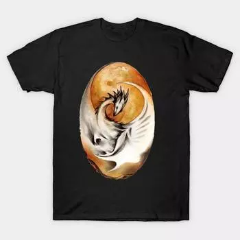 Men Black Print T-shirt Super Large TShirt dragon No-Cut Transfer Paper Print Cotton Tshirt S чёрный