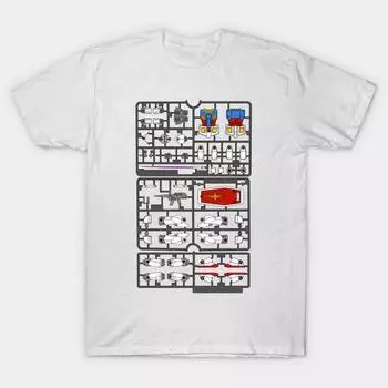 Мужская черная футболка с принтом, очень большая футболка Gundam Runners, хлопковая футболка с принтом на бумаге для переноса без разрезов S белый