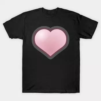 Men Black Print T-shirt Super Large TShirt glitch-overlay-amorous-philtre-heart No Cut Transfer Paper Print Cotton Tshirt XL чёрный