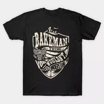 Men Black Print T-shirt Super Large TShirt its-a-bakeman-thing No Cut Transfer Paper Print Cotton Tshirt XL чёрный