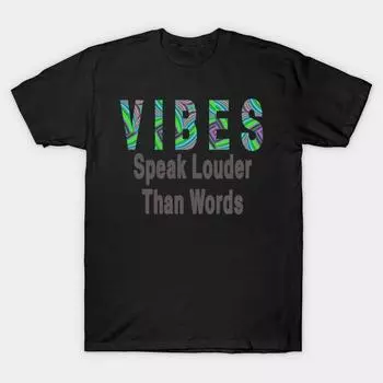 Men Black Print T-shirt Super Large TShirt vibes-speak-louder-than-words No Cut Transfer Paper Print Cotton Tshirt 5XL чёрный