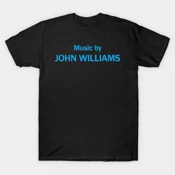 Men Black Print T-shirt Super Large TShirt Music by John Williams No-Cut Transfer Paper Print Cotton Tshirt XL чёрный