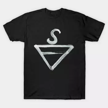 Men Black Print T-shirt Super Large TShirt alchemical-symbols-clay-one-inverted No Cut Transfer Paper Print Cotton Tshirt L чёрный